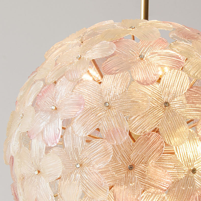 LustroSphere Art Deco Kronleuchter | Glas & Eisen | 6/8-Licht | Modernes Design für Wohnzimmer