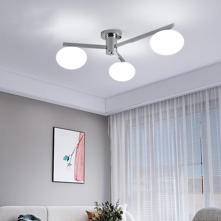 Elyrion AuraGlow Deckenleuchte | Nordisches Design | Glas & Metall | 3/4/5 Leuchten | Semi-Flush