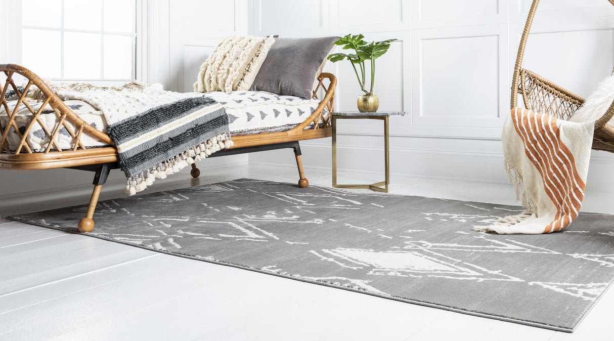 Rautanova Moderner Teppich mit verblasstem Rautenmuster | Weich & Strapazierfähig | Perfekt für Wohnzimmer & Schlafzimmer