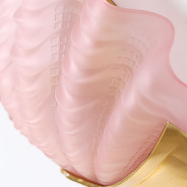 Lumova Muschel-Wandleuchte | Art Déco Design | Glas & Messing | Schlafzimmerbeleuchtung