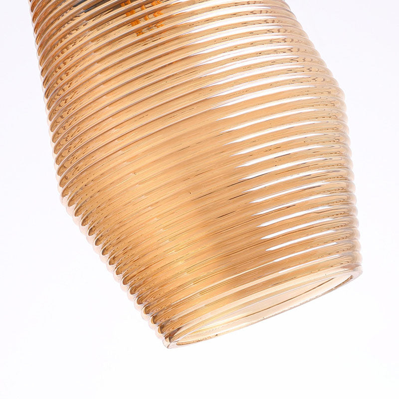 Auralite Pendelleuchte im skandinavischen Stil | Zylinder-Oval Design | Eisen & Glas | 1 Licht für Wohnzimmer