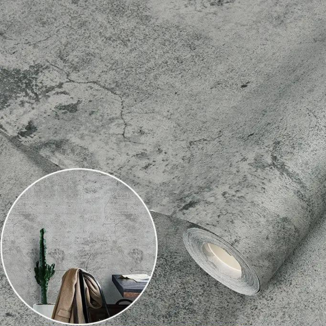 CementoFlex Selbstklebende Wandverkleidung | Betonoptik Tapete | Wasserdicht | Modernes Design