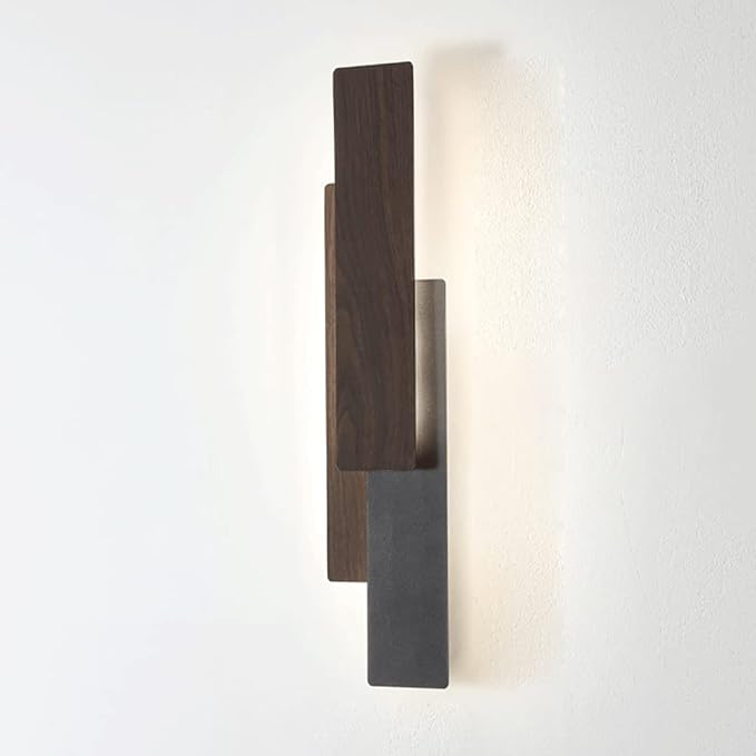 RectaGlow Wandleuchte | Modernes Holzdesign | Geometrische Rechteckform | LED & Dimmbar