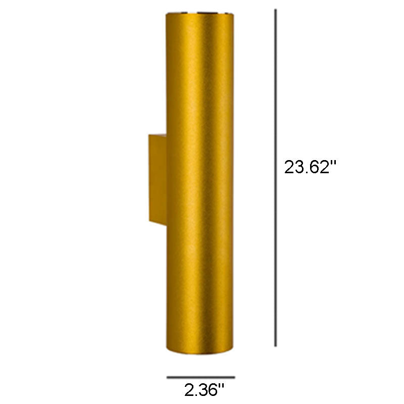 LightVibe Aluminium Wandleuchte Zylinder | 2-flammig | Modernes Design | Innen & Außen