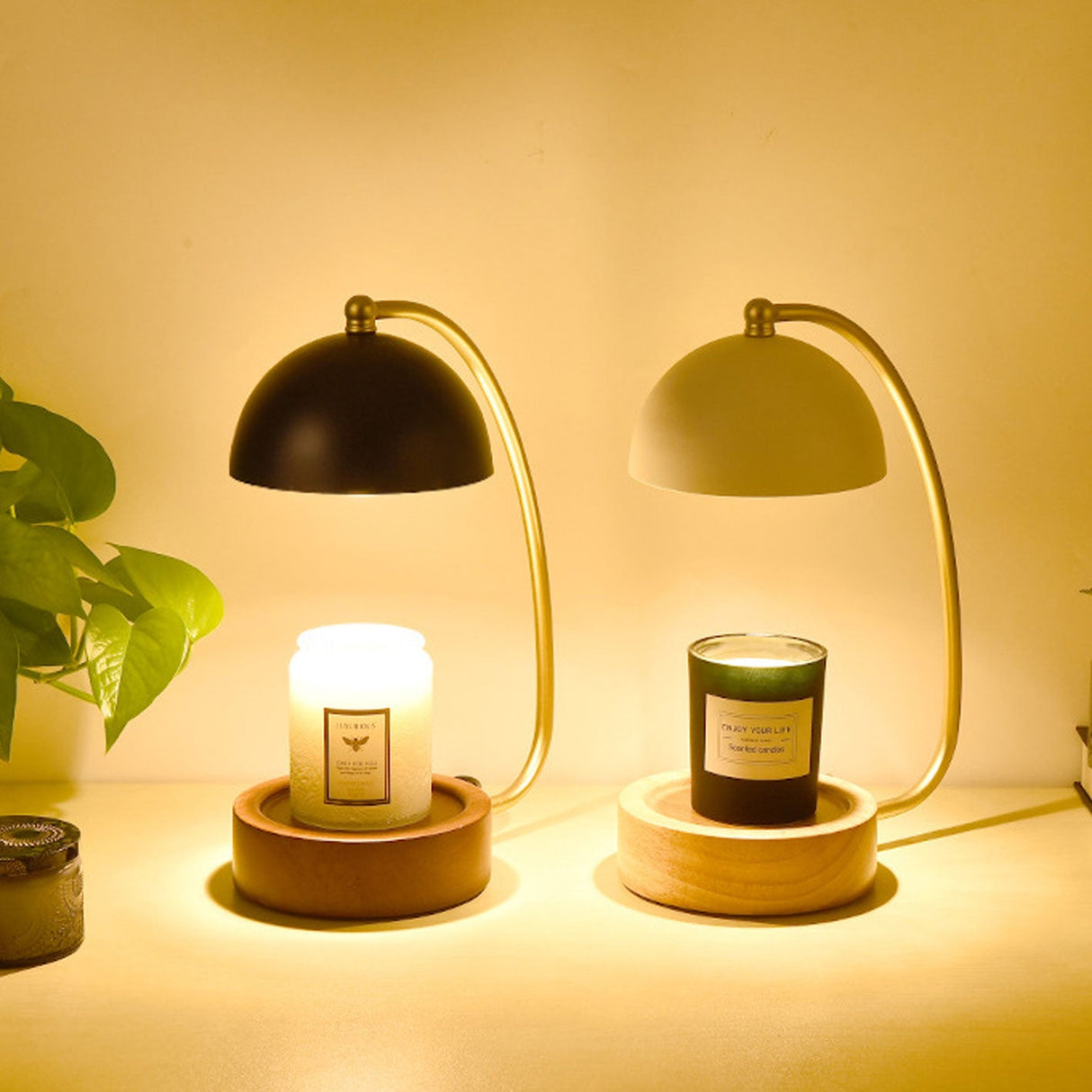 Lumivine Arto LED Tischlampe | Japanisches Design | Dimmbare Wachsoptik | Kreative Beleuchtung