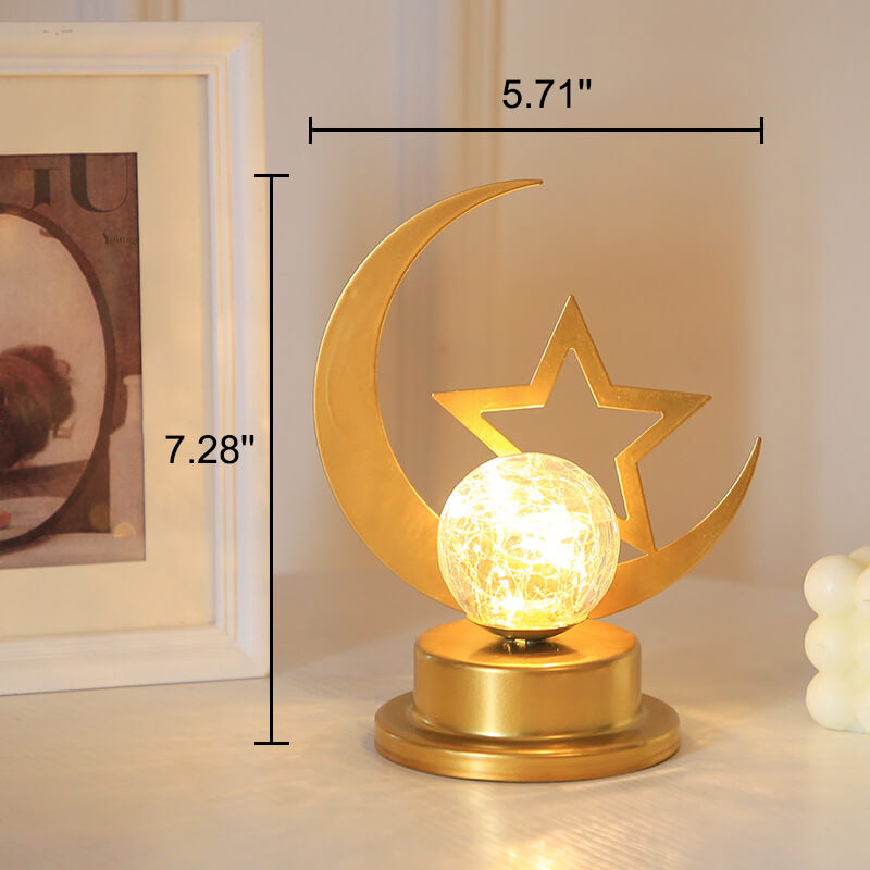 EidGlow LED Tischlampe | Muslimisches Mond- und Schlossdesign | Nachtlicht & Dekoration | Festliche Beleuchtung