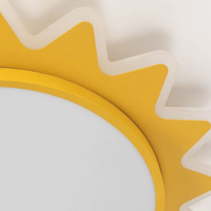 SunnyLuxe Kreatives Cartoon LED Deckenlicht | Sonnendesign | Kinderzimmer | Dimmbare Beleuchtung