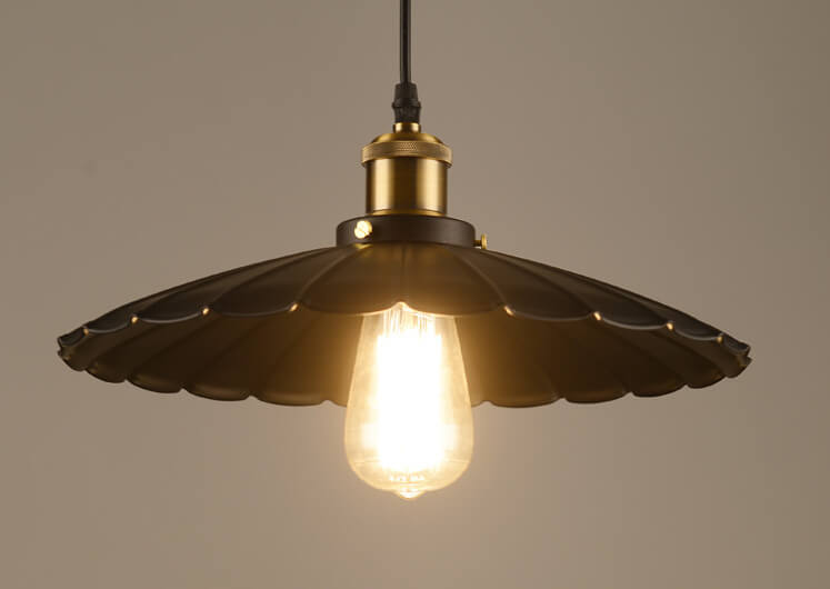 Ironique Vintage Industrial Pendelleuchte | Eisen-Lampenschirm | 1-Licht Design | Retro Beleuchtung für Wohnräume