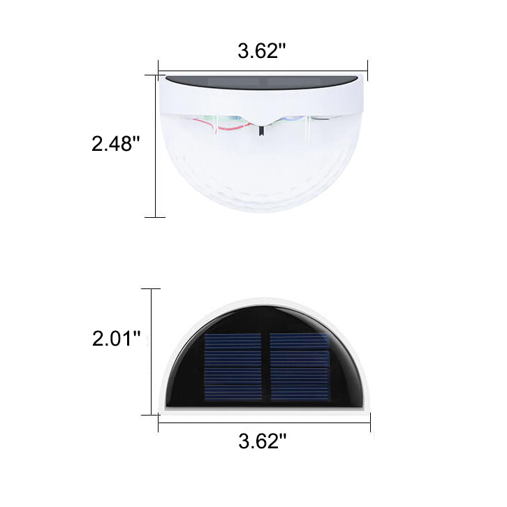 SolarCrest LED Wandleuchte | Halbkreis-Design | Solarbetrieben | Wasserdicht | Zaun- und Außenbeleuchtung