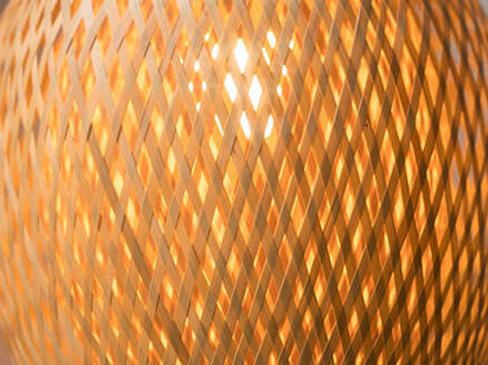 BambuLux Handgewebte Wandlampe | Moderner Bambus-Lampenschirm | 1-flammig | Umweltfreundliche Beleuchtung