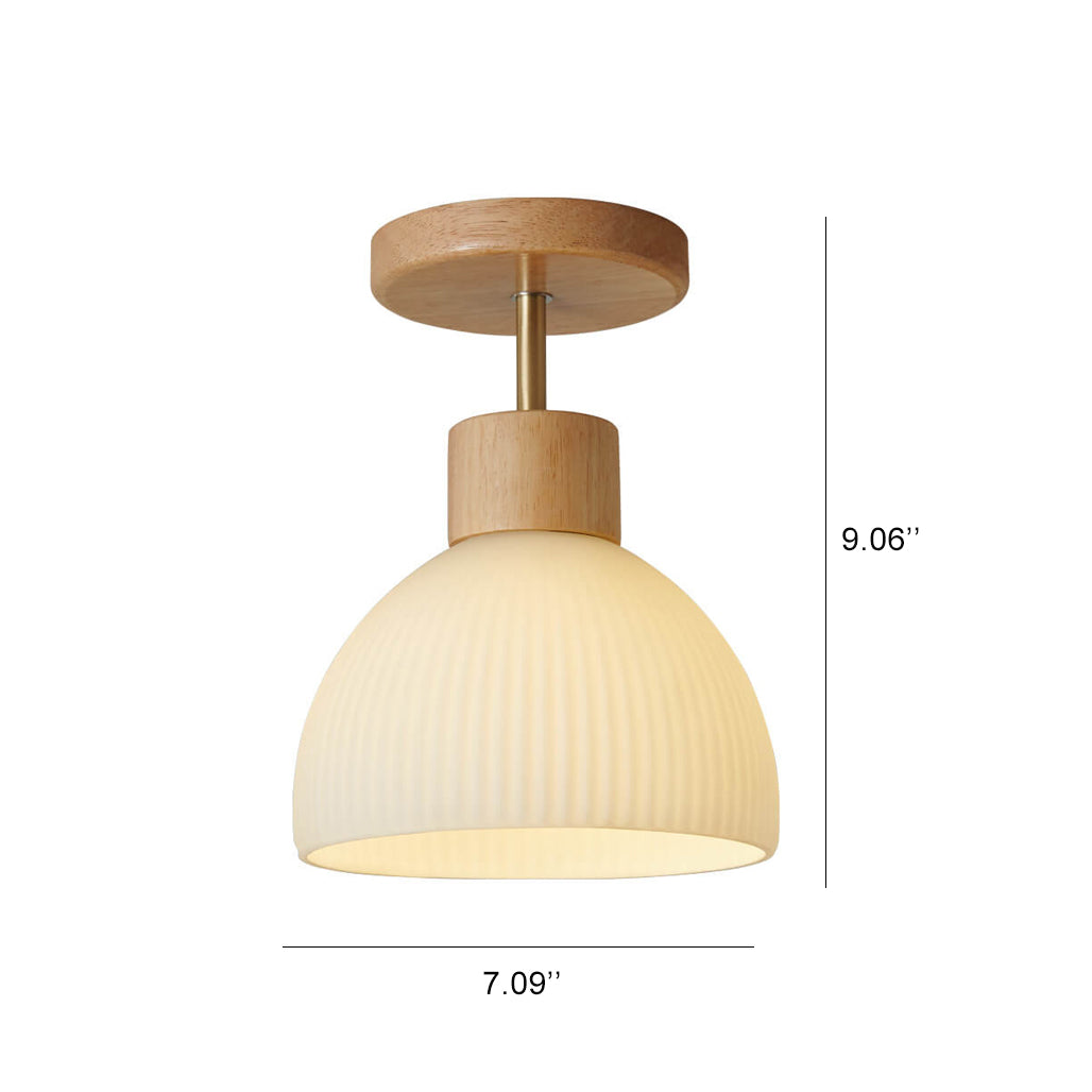 Clairéa Halbrunde Deckenleuchte im nordischen Stil | Glasdesign | Elegante Beleuchtung für Zuhause