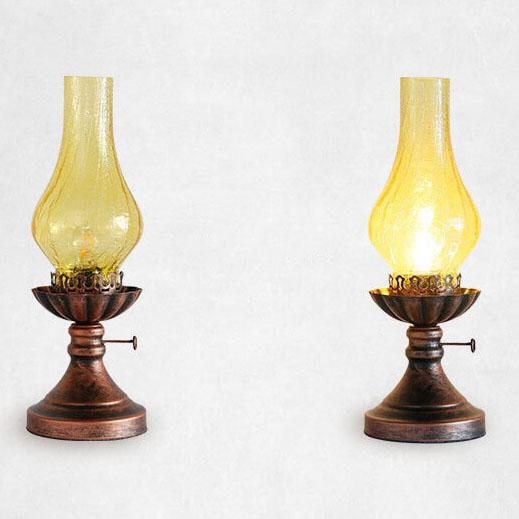 LuxeKeros Vintage Tischlampe | Antikes Design | Kerosin-Optik | Deko & Licht