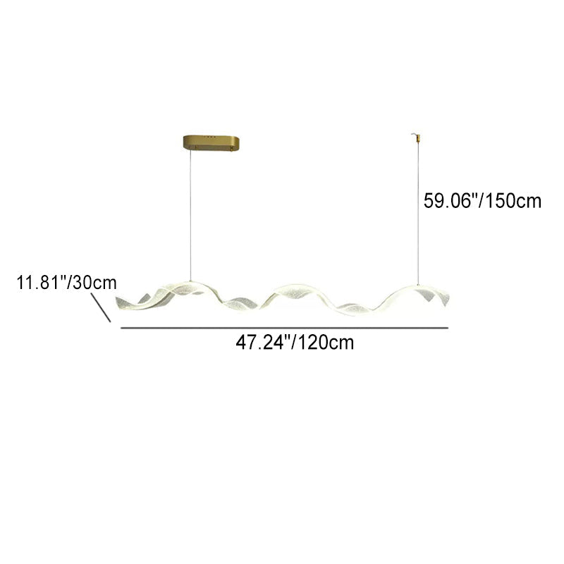 WaveLuma LED Pendelleuchte | Innovatives Wellen-Design | Dimmbar | Perfekt für Esszimmer & Kücheninseln