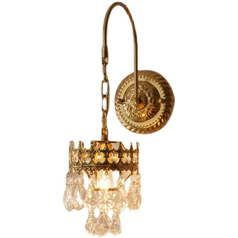 Crysoria Crystal Wandlampe | Vintage Design | Luxus Wandleuchte | Kristallkrone | Dekoratives Licht