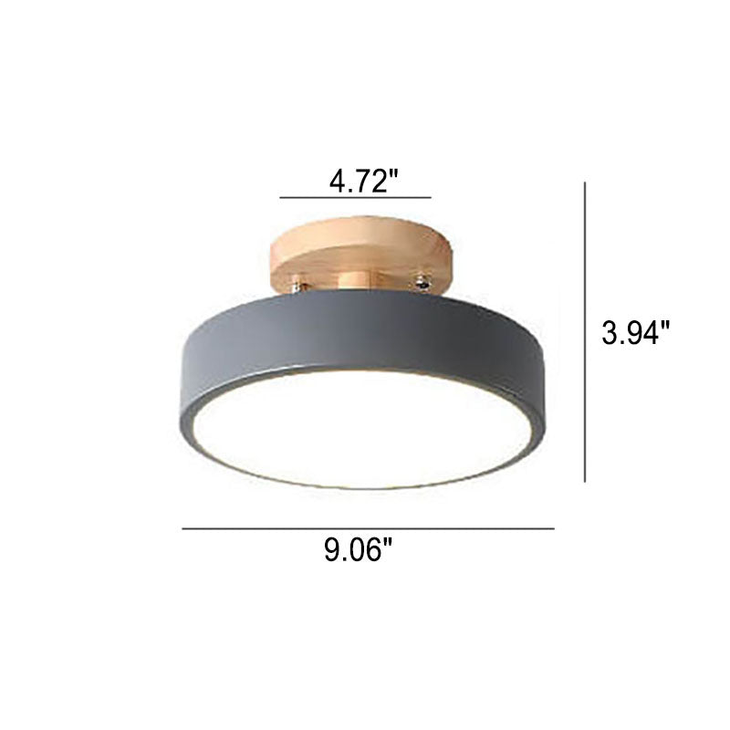 ScandiLight LED Deckenleuchte Rund | Nordic Design | Semi-Flush Mount | Energiesparende Zimmerleuchte
