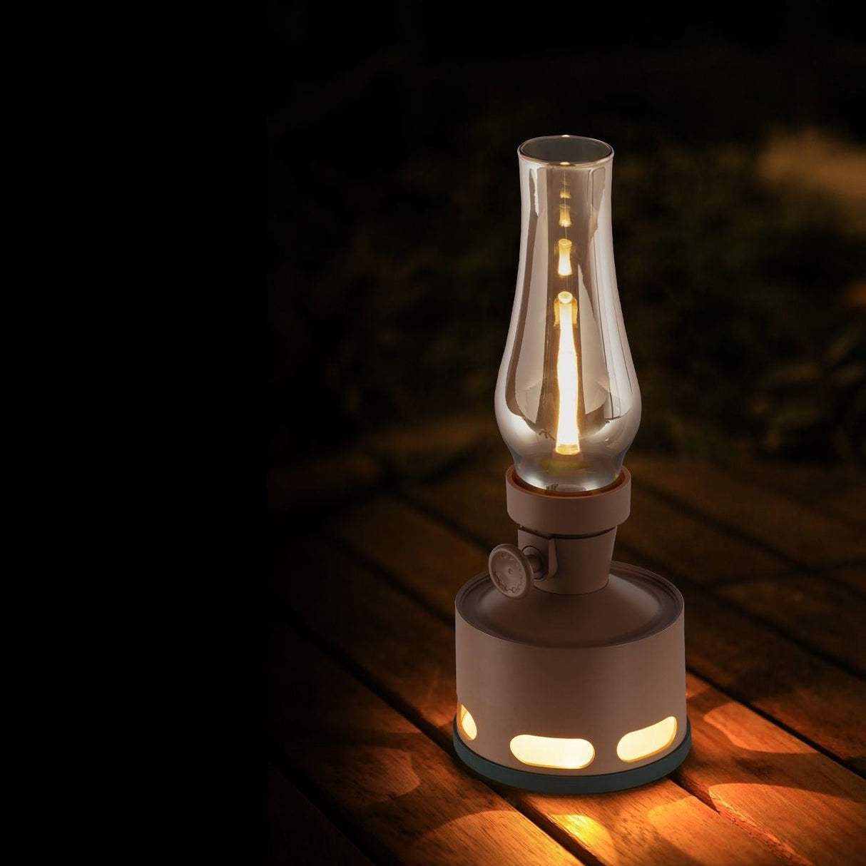 LumiFlare Vintage LED Laterne | Kabellos | Rustikale Deko | Beleuchtung für Garten & Terrasse