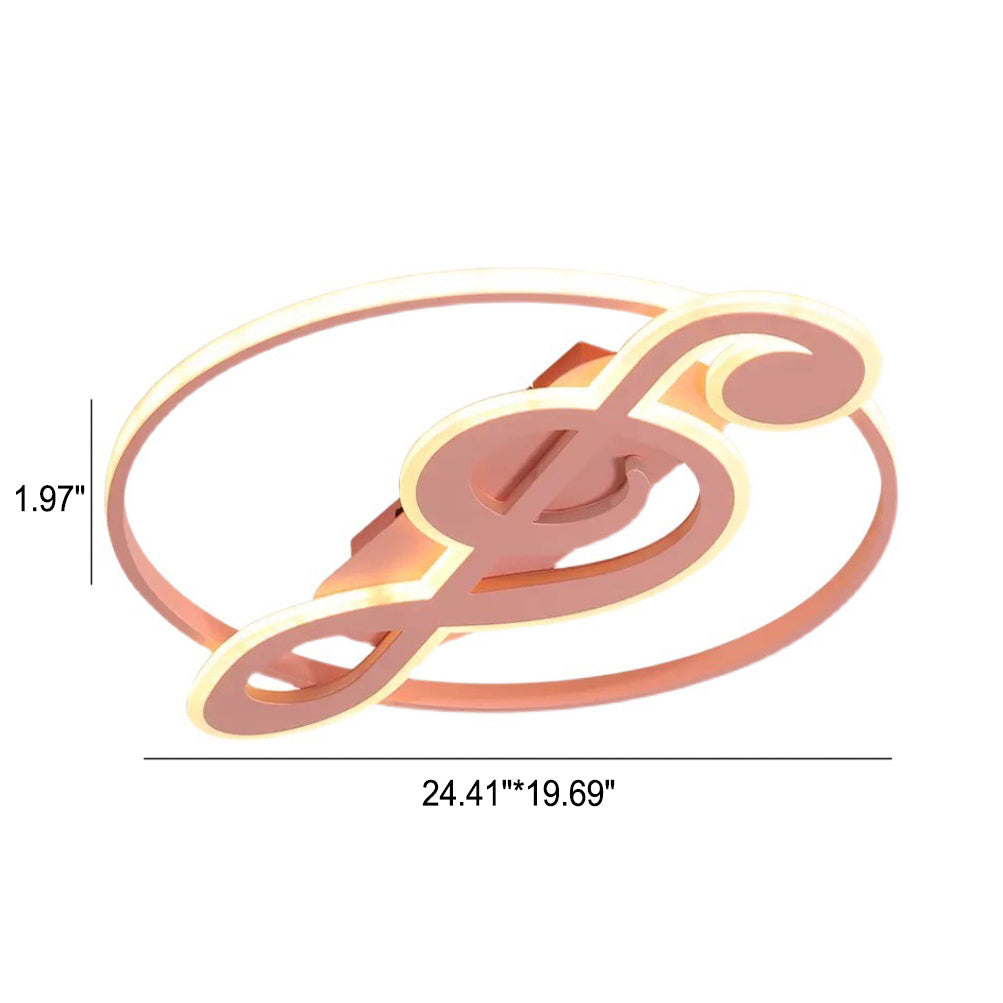 MelodiaLux LED Deckenleuchte | Nordic Design | Musiknoten Stil | Dimmbares Licht | Moderne Deckenlampe