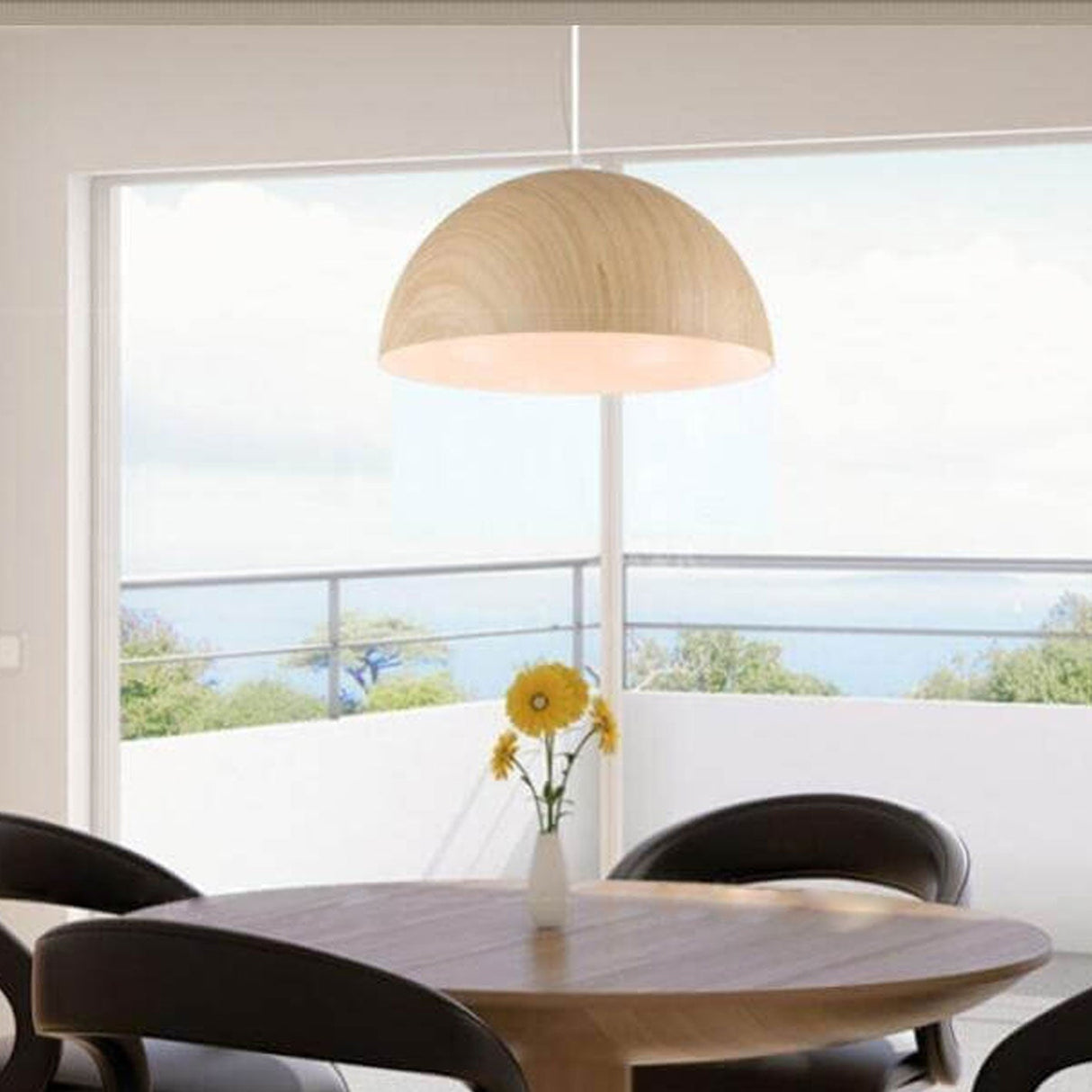 ArcLumina Marmor Pendelleuchte | Nordic Design | Halbrund | Elegante Beleuchtung | Wohnraum-Highlight