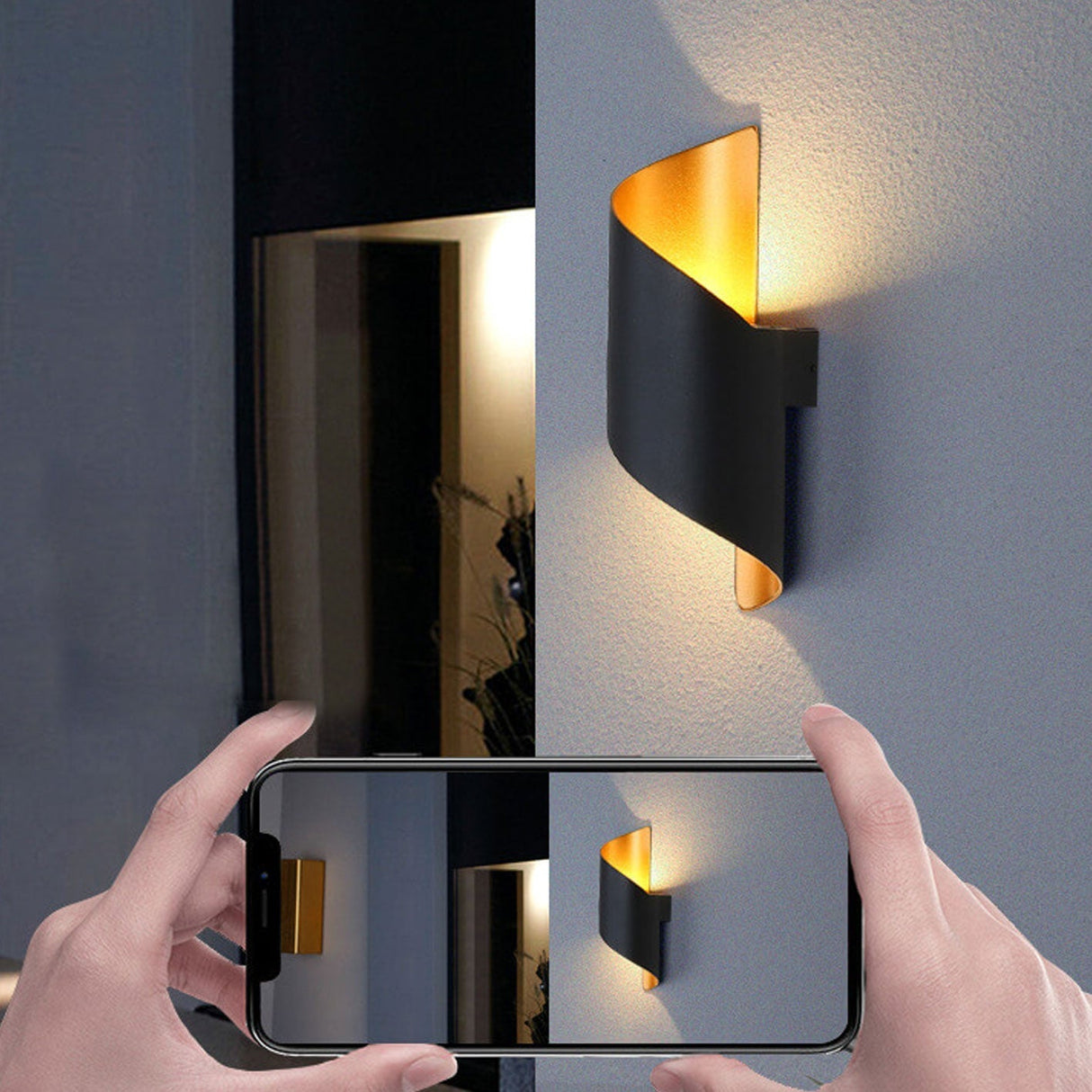 AquaBend LED Außenwandleuchte | Wasserdicht | Modernes Design | Energiesparend | Beleuchtung für Außenbereiche