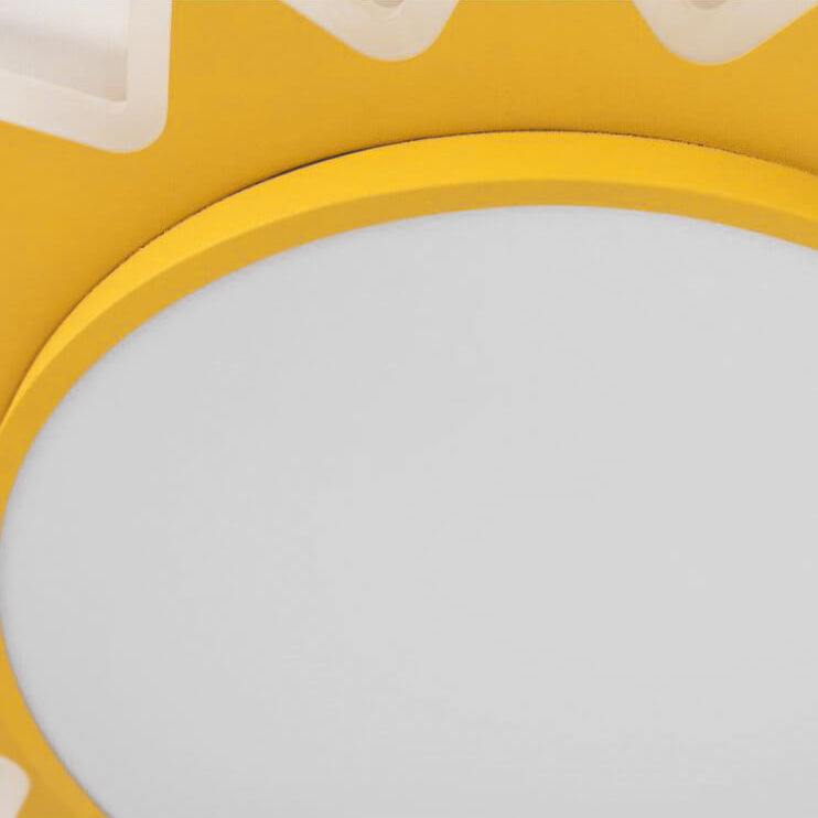 SunnyLuxe Kreatives Cartoon LED Deckenlicht | Sonnendesign | Kinderzimmer | Dimmbare Beleuchtung