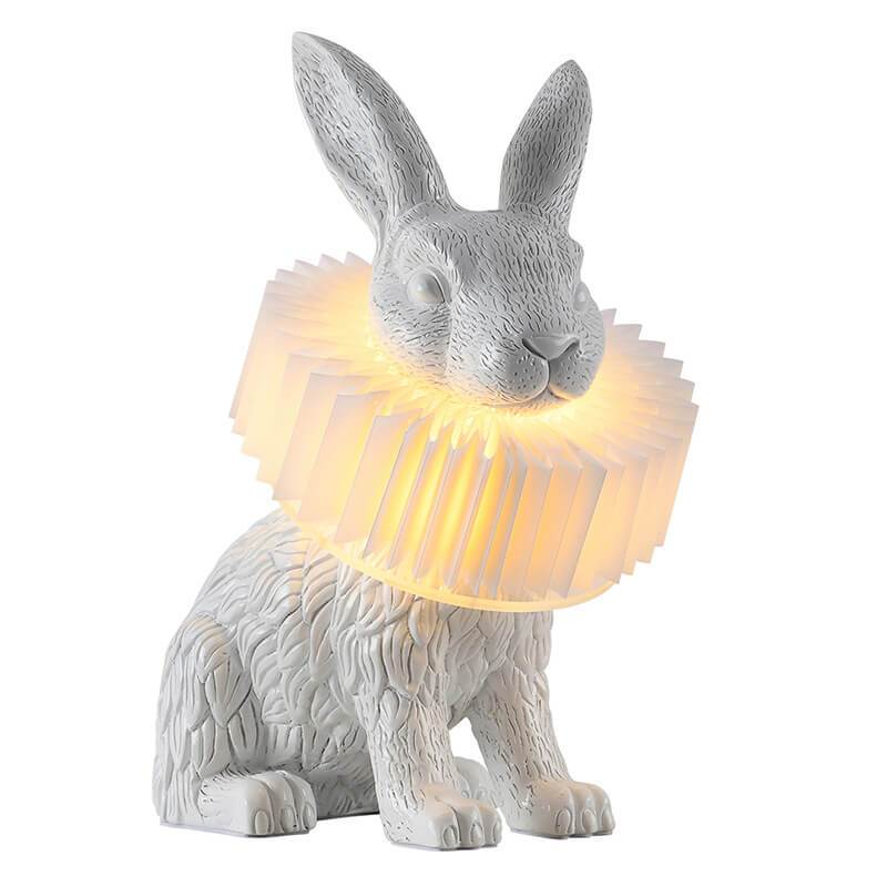 BunnyBright Kreative LED Tischlampe | Resin-Häschen-Design | Warm- & Weißlicht | Deko & Stimmungslicht für Zuhause