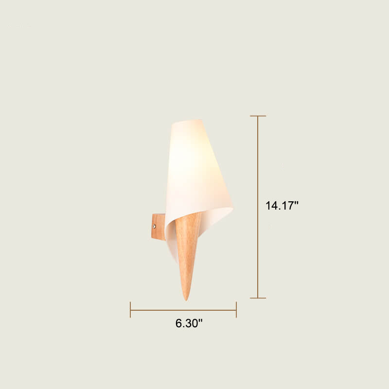FlareLume Wandleuchte | Nordic Design | Weißer Glasschirm | Minimalistisch & Elegant | 1-Licht Wandlampe