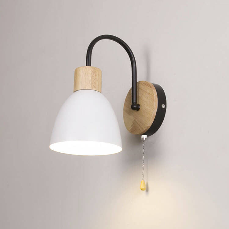 ZippaLite Nordic Wandlampe | 1-flammig | Zugschnurschalter | Macaron-Farben | Minimalistisches Design
