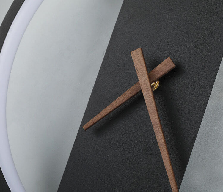 LumiChron Wandleuchte | Minimalistisches Uhr-Design | 1-Licht LED Wandlampe | Moderne Beleuchtung für Wohnräume