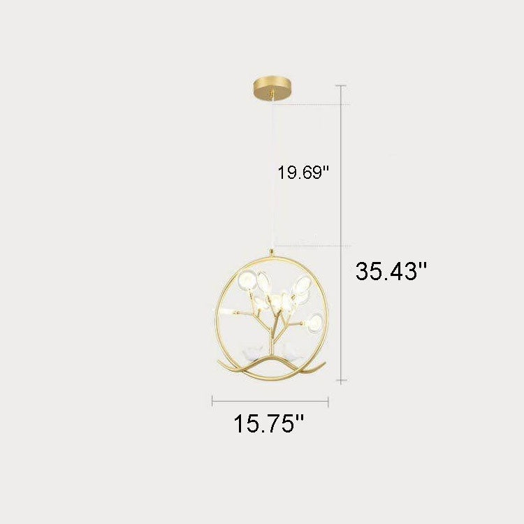 AvianGlow Nordic Kronleuchter | Metall-Vogelzweig Design | 9-Licht Pendelleuchte | Elegante Beleuchtung für Wohnzimmer