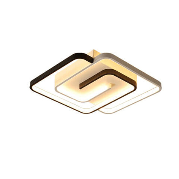 LumeoSquare LED Deckenleuchte | Modernes Aluminium Design | Semi-Flush Mount | Dimmbar | Quadratische Form