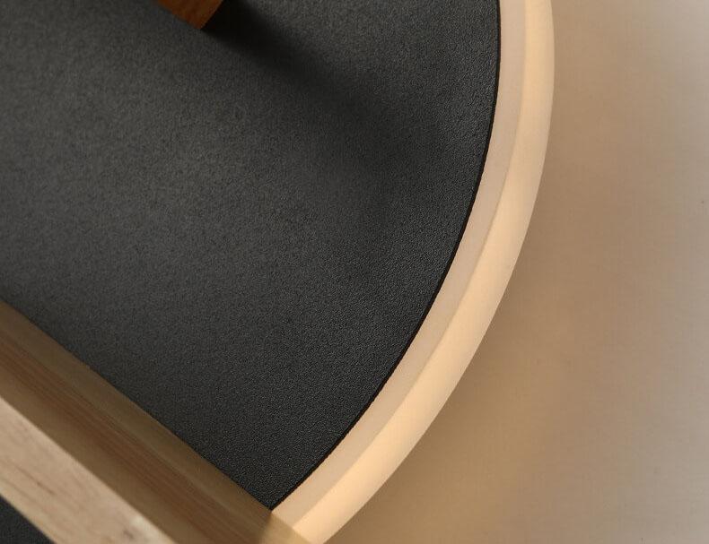 Nordic Creative Flat Round 1-Light LED Wall Sconce Lamp With USB Port And Switch