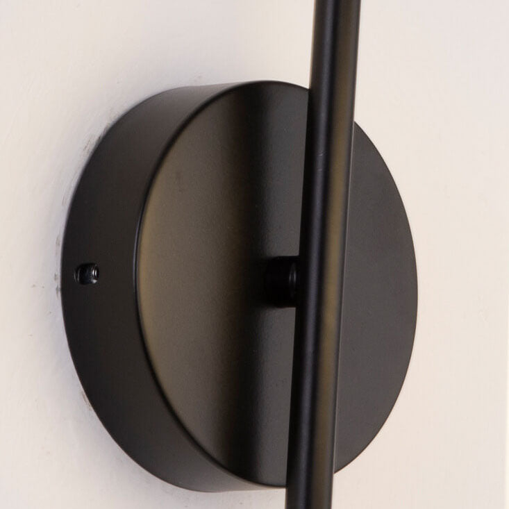 GlintArc Wandlampe | Minimalistisches Zylinderglasdesign | Flexibler Arm | 1-Licht Wandleuchte für stilvolle Räume