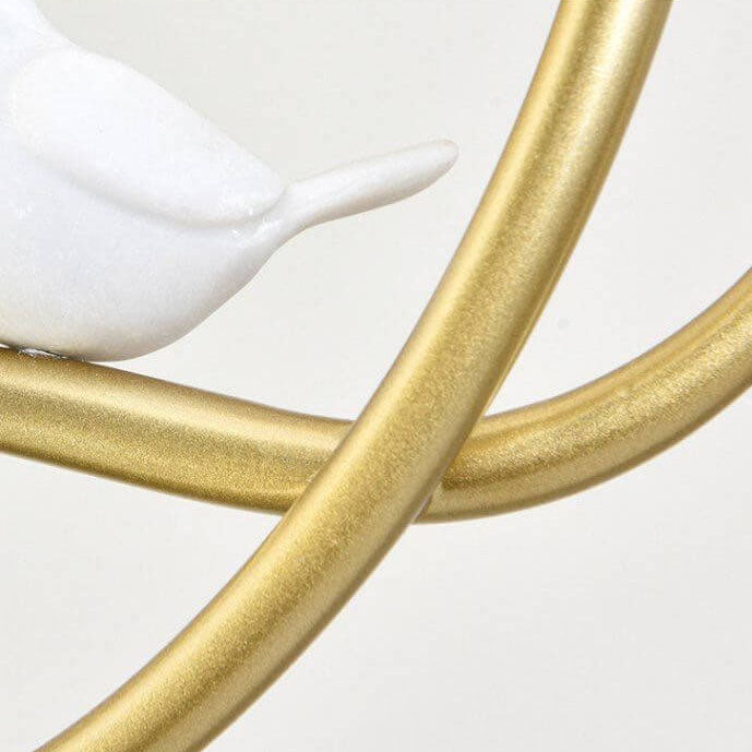 AvianGlow Nordic Kronleuchter | Metall-Vogelzweig Design | 9-Licht Pendelleuchte | Elegante Beleuchtung für Wohnzimmer