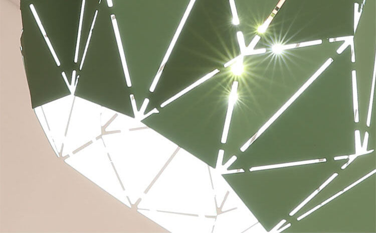 CrystalDome Semi-Flush LED Deckenleuchte | Modernes Design | Diamantoptik | Energiesparend | Farbvielfalt