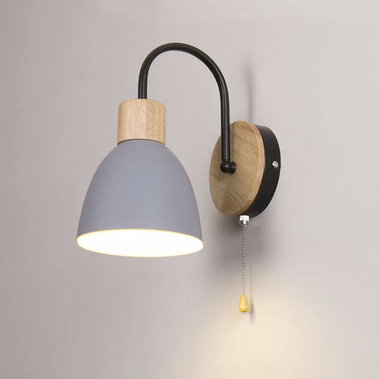 ZippaLite Nordic Wandlampe | 1-flammig | Zugschnurschalter | Macaron-Farben | Minimalistisches Design