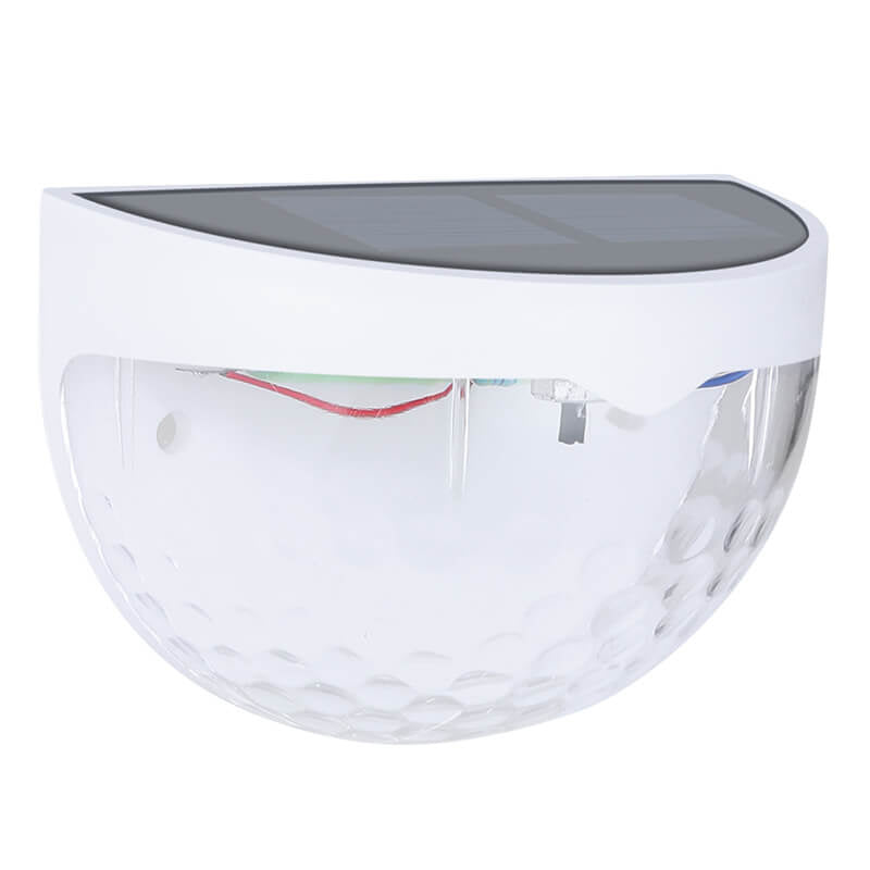 SolarCrest LED Wandleuchte | Halbkreis-Design | Solarbetrieben | Wasserdicht | Zaun- und Außenbeleuchtung