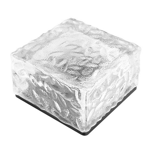 IceGlow Solar LED Bodeneinbauleuchte | Wasserfest | Glaseffekt | Gartenbeleuchtung in verschiedenen Farben