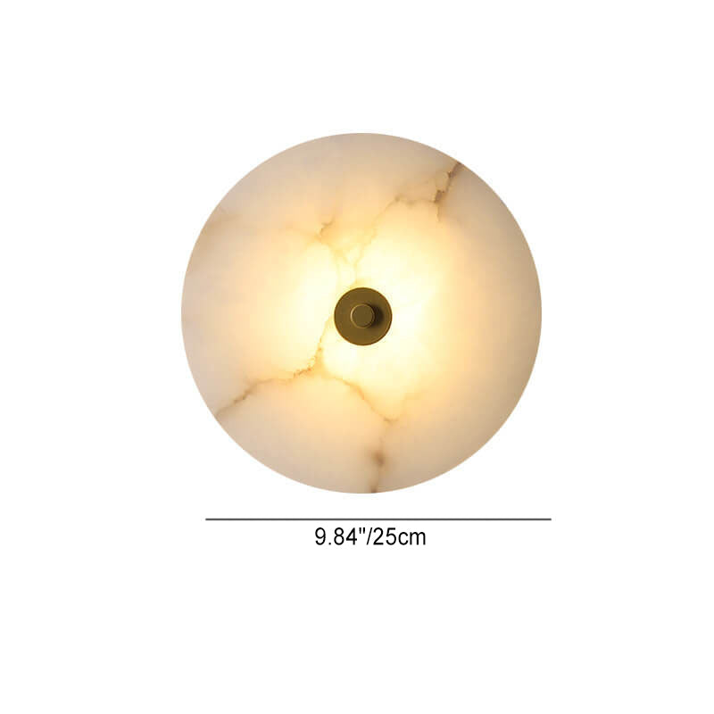 Marblios Runde LED Wandleuchte | Luxus-Marmor & Acryl-Design | Warmes Licht | Modern & Stilvoll für Wohnzimmer & Schlafzimmer