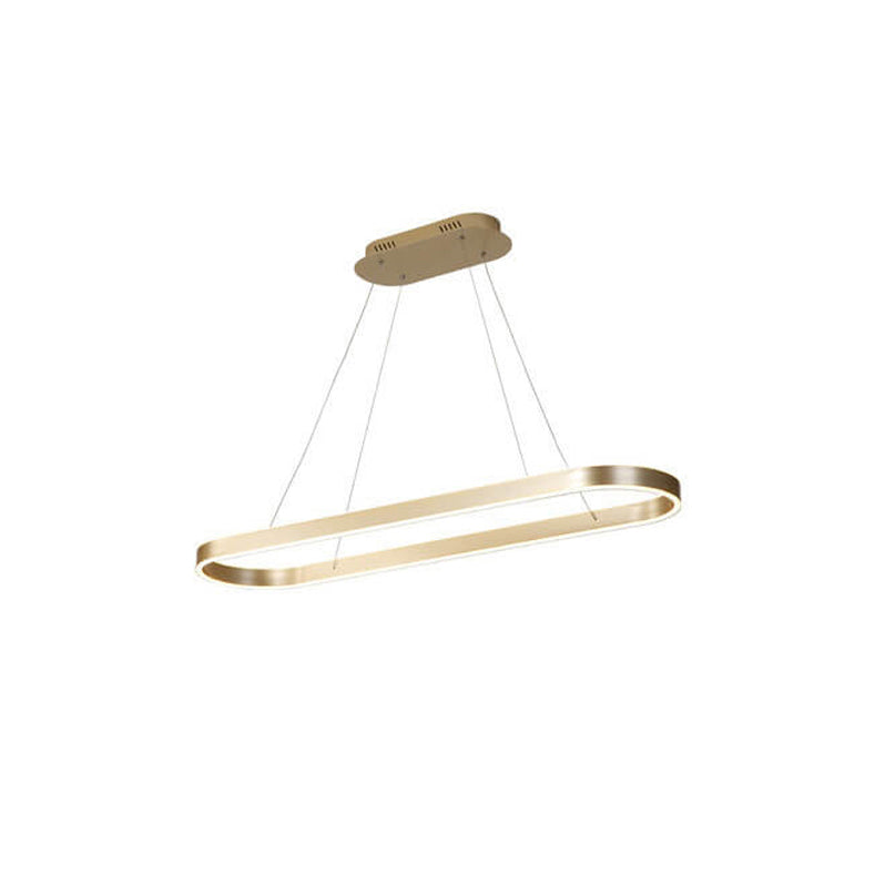 LumaOval Minimalistische LED Pendelleuchte | Ovales Aluminium-Design | Dimmbares Licht | Luxus Kronleuchter