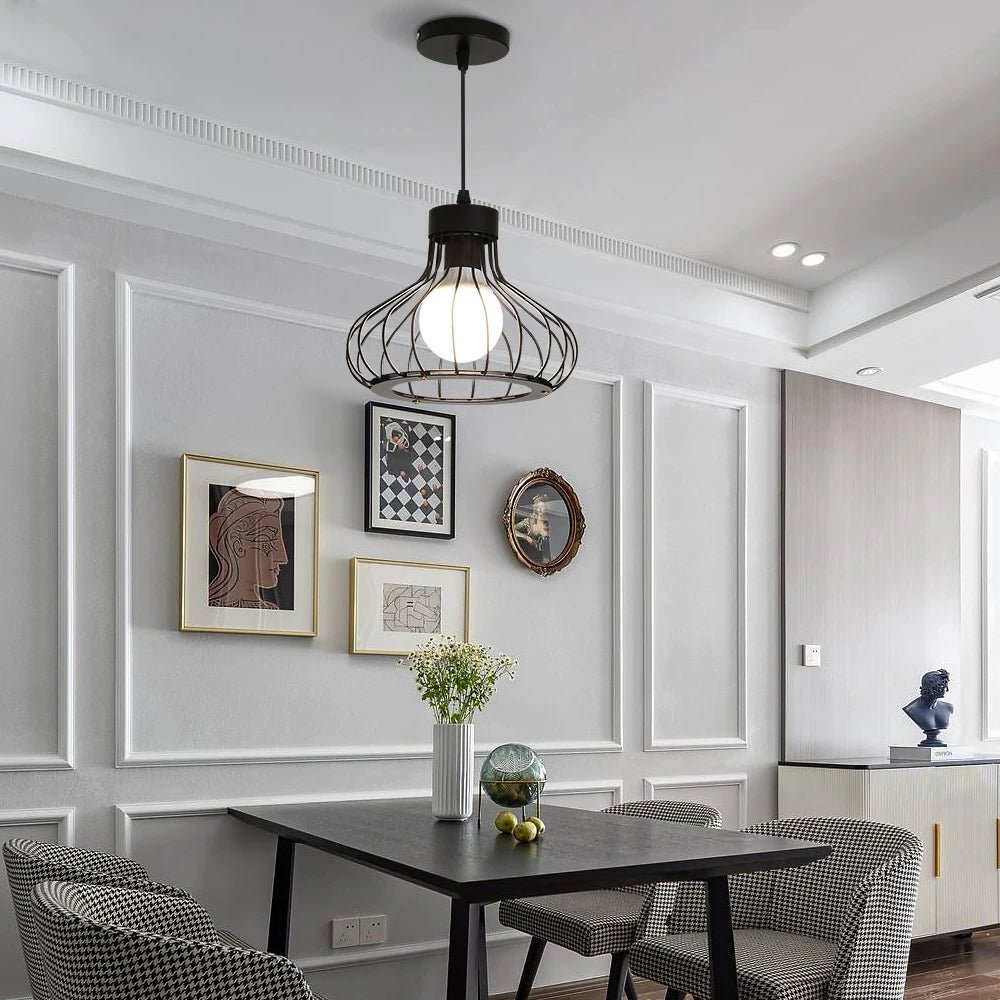 MetalLuxe Moderne Pendelleuchte aus Metall | Elegantes Design | Dimmbar | Perfekte Beleuchtung für Esszimmer und Küche