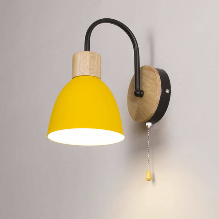 ZippaLite Nordic Wandlampe | 1-flammig | Zugschnurschalter | Macaron-Farben | Minimalistisches Design