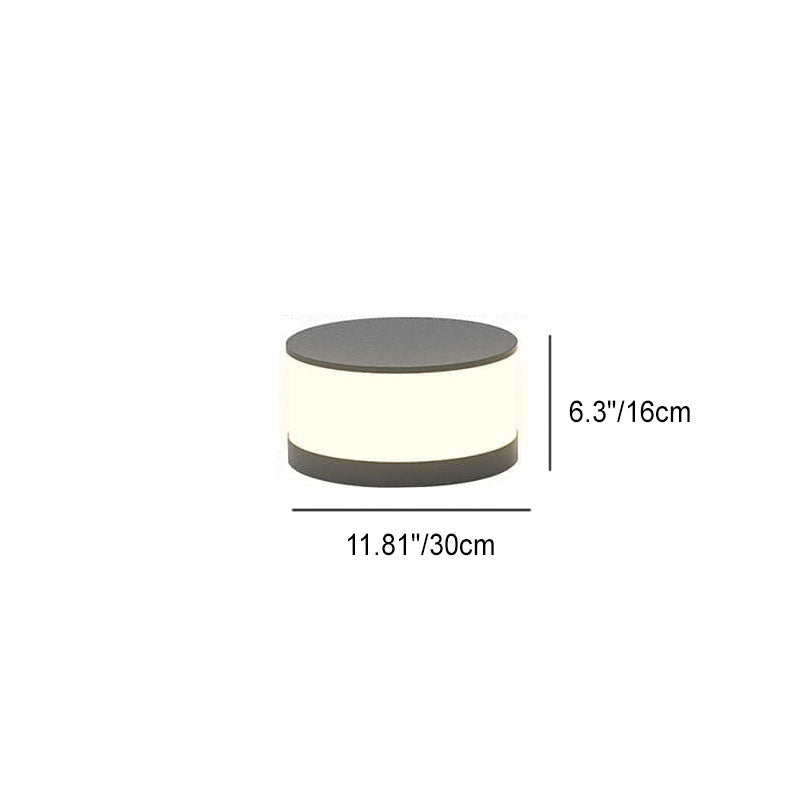 LumaPillar LED Außenleuchte | Runde Säule | Solarbetrieben & Kabelanschluss | Wasserdicht | Landschaftsbeleuchtung