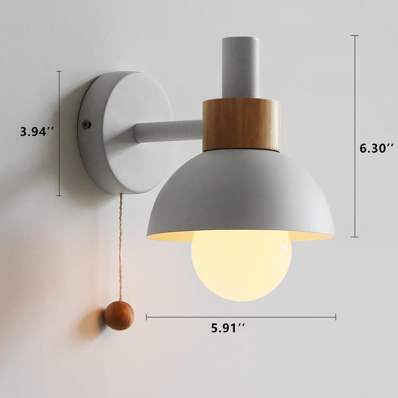 MacaroonGlow Nordic Wandlampe | Farbiges Kugeldesign | Einflammige LED-Wandleuchte für Wohnräume