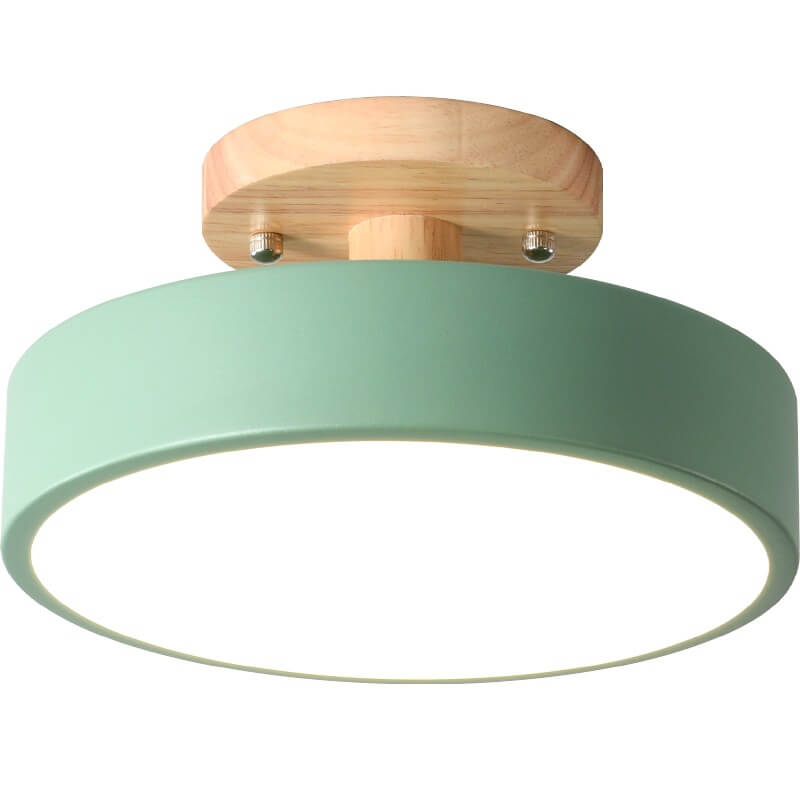ScandiLight LED Deckenleuchte Rund | Nordic Design | Semi-Flush Mount | Energiesparende Zimmerleuchte