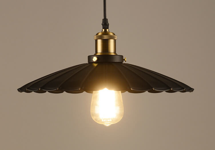 Ironique Vintage Industrial Pendelleuchte | Eisen-Lampenschirm | 1-Licht Design | Retro Beleuchtung für Wohnräume