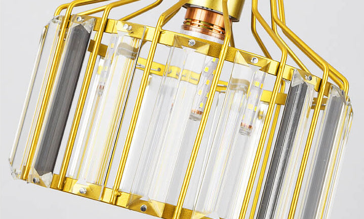 LustraVive Kristall-Deckenleuchte | Modernes Kuppeldesign | 1-Licht Semi-Flush Mount | Zeitlose Eleganz für Ihr Zuhause