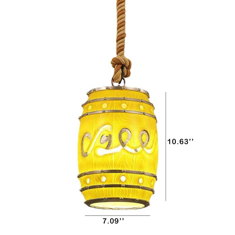 VintageCrate Rustikale Weinfass Hängelampe | LED-Pendelleuchte | Perfekt für Esszimmer & Bars