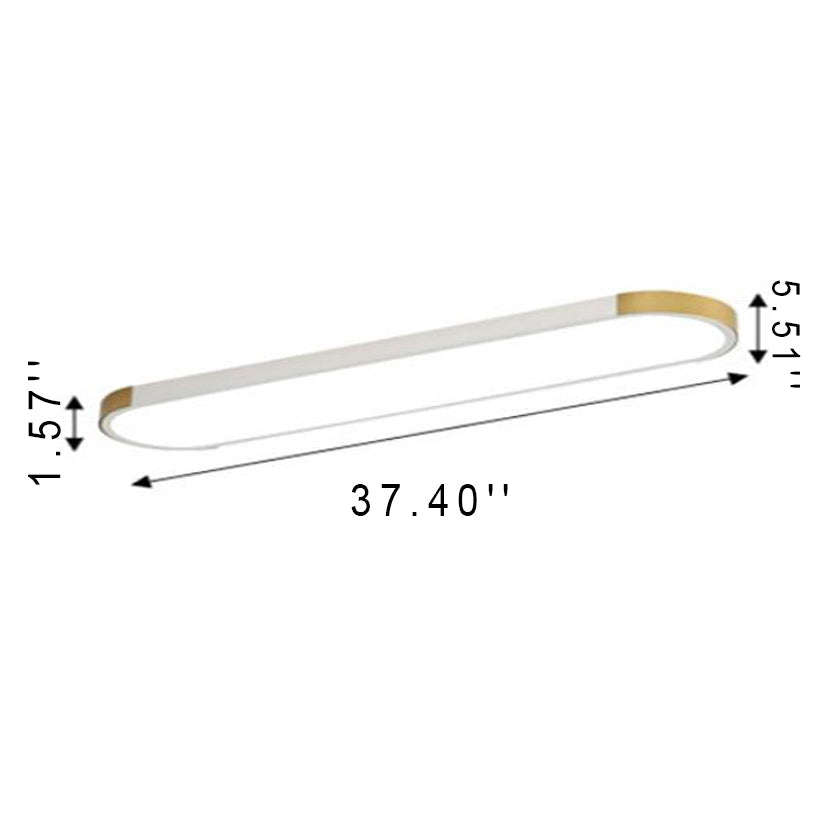 LumiForm Minimalistische LED Deckenleuchte | Rechteckige Ringform | Dimmbar & Modernes Design