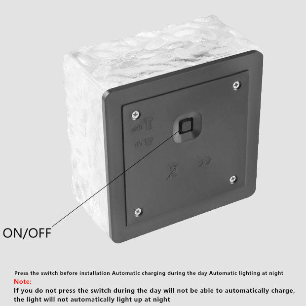 IceGlow Solar LED Bodeneinbauleuchte | Wasserfest | Glaseffekt | Gartenbeleuchtung in verschiedenen Farben