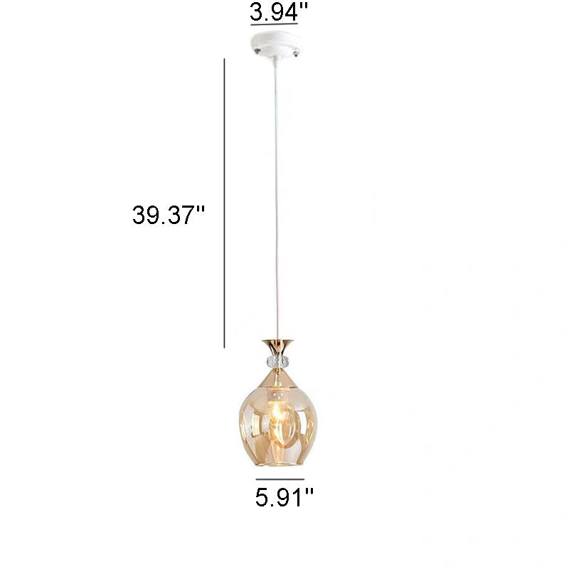 AuroSphere Gradient Glas Pendelleuchte | 1/3 Lichter | Insellicht | Modernes Design für Esszimmer & Küche